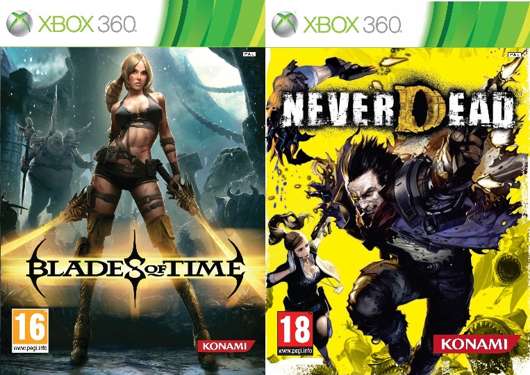 Xbox 360 box shot of Neverdead and Blades of Time