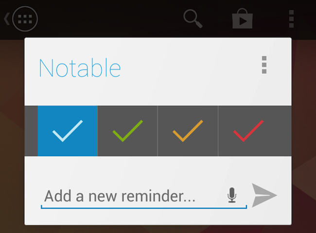 Screenshot of noteable