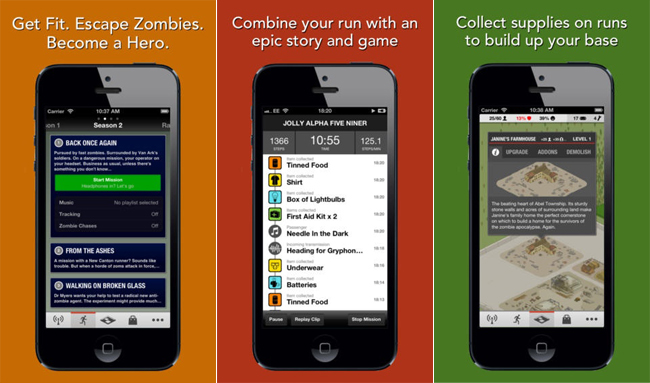Zombies run app