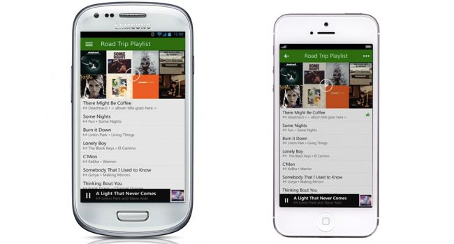 ios and android Xbox Music