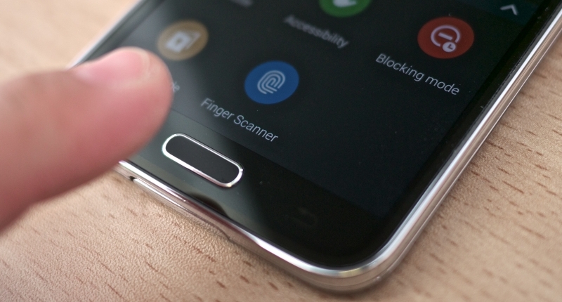 Samsung Galaxy S5 fingerprint