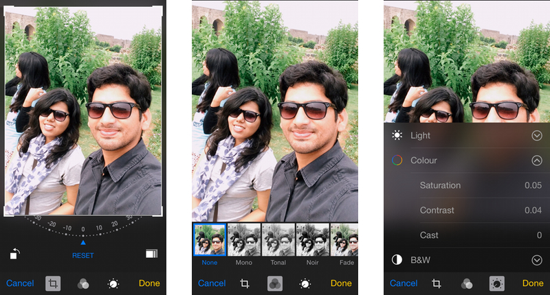 Apple iOS 8 Photos App Editing Options