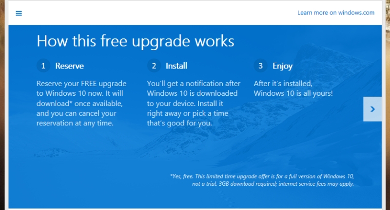 windows 10 free upgrade popup p4block