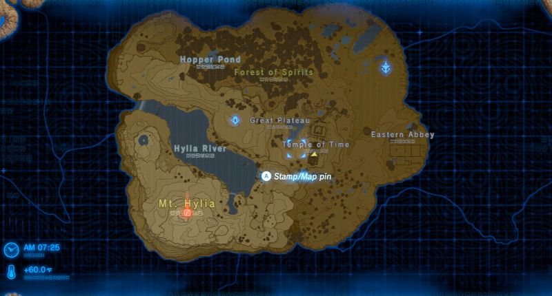 legend of zelda botw map
