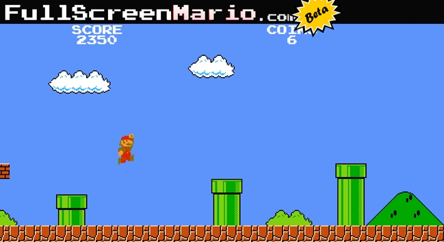 Fullscreen Mario