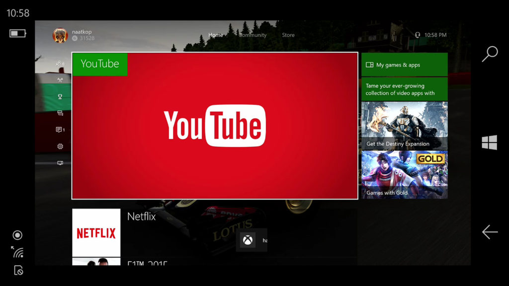 windows 10 phone xbox one streaming