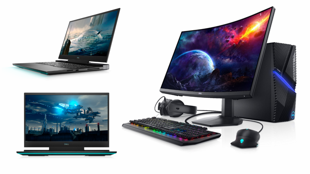 dell gaming laptop and devices