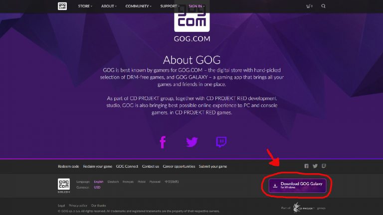 gog galaxy code to connect