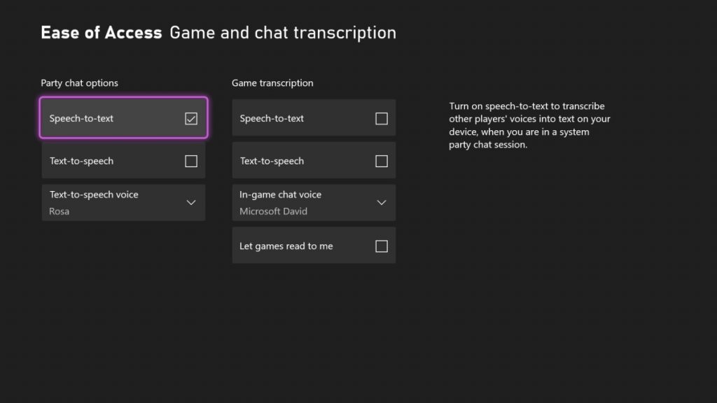Xbox Microsoft speech-to-text text-to-speech transcription synthesis