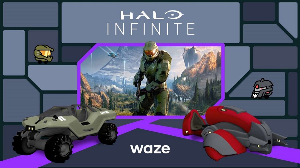 Halo Infinite Waze maps app video game Master Chief Escharum Ghost Warthog