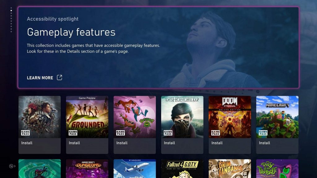 Microsoft Xbox Accessibility features options gameplay video games