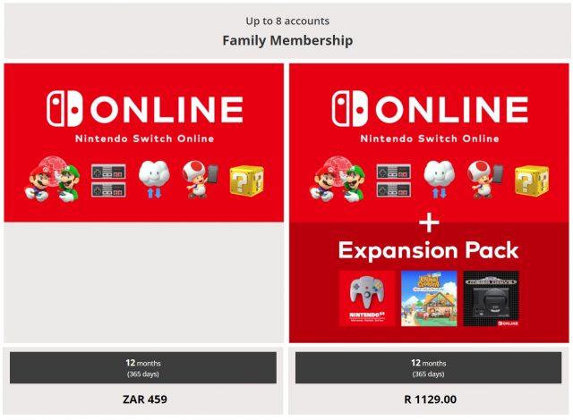 Nintendo online deals membership price