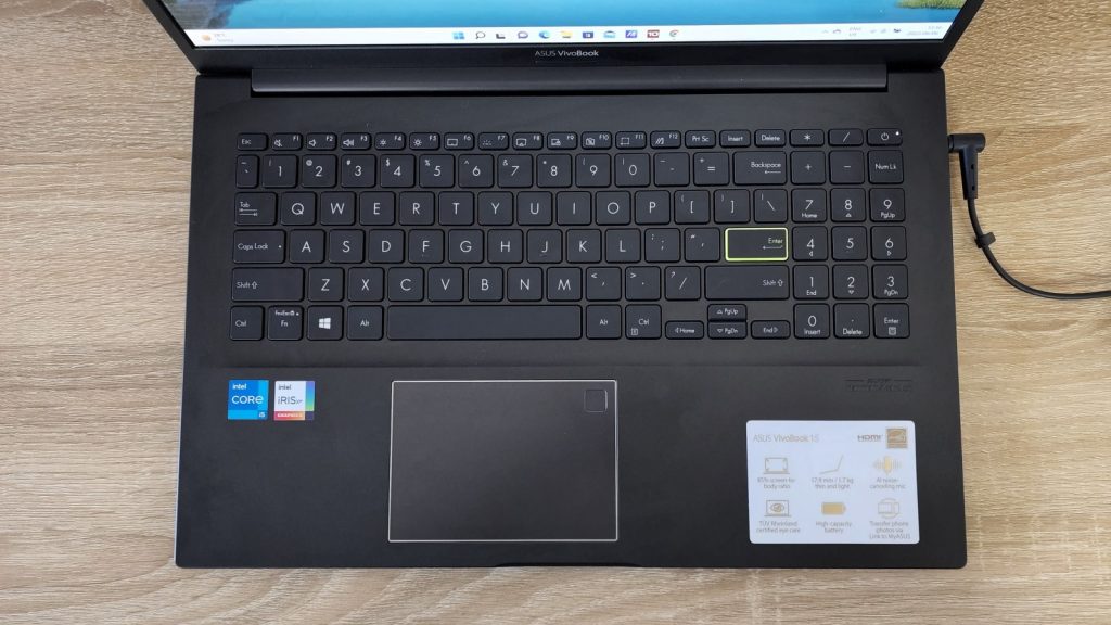 laptop touchpad and keyboard
